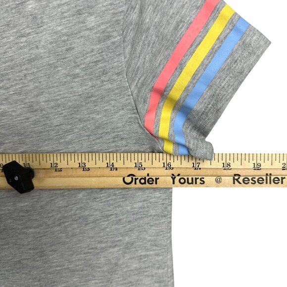 Disney Girls Tee 1416 Minnie Mouse Graphic Sequins Tie Front Follow Your Rainbow - Picture 7 of 7